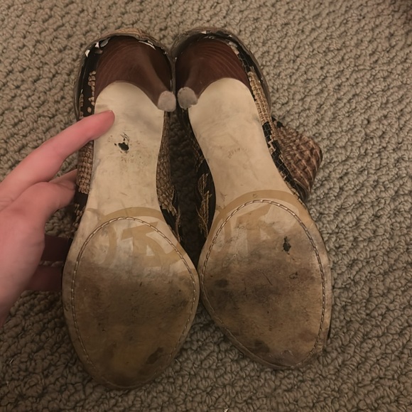 Snake Print Booties sz 8.5 - Picture 7 of 9